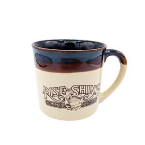 Coffee Mug Hardees 1984 Rise Shine Homemade Biscuits Vintage Cup 3.5 Inch Brown